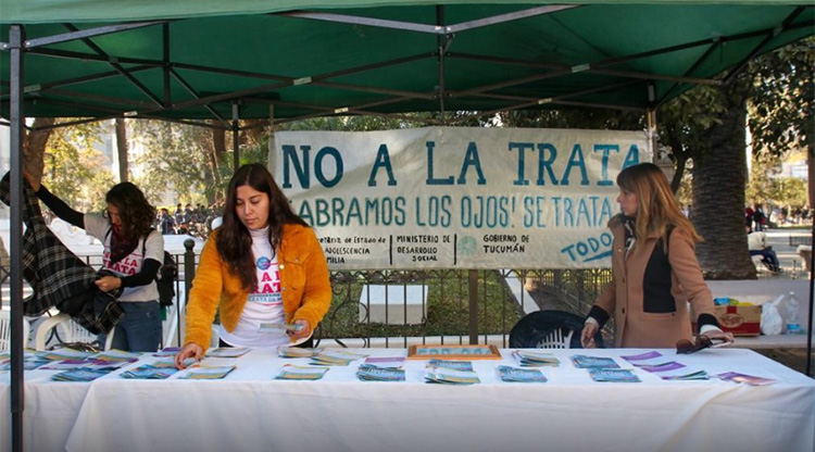 No a la Trata: hubo concientizaciÃ³n en Plaza Independencia